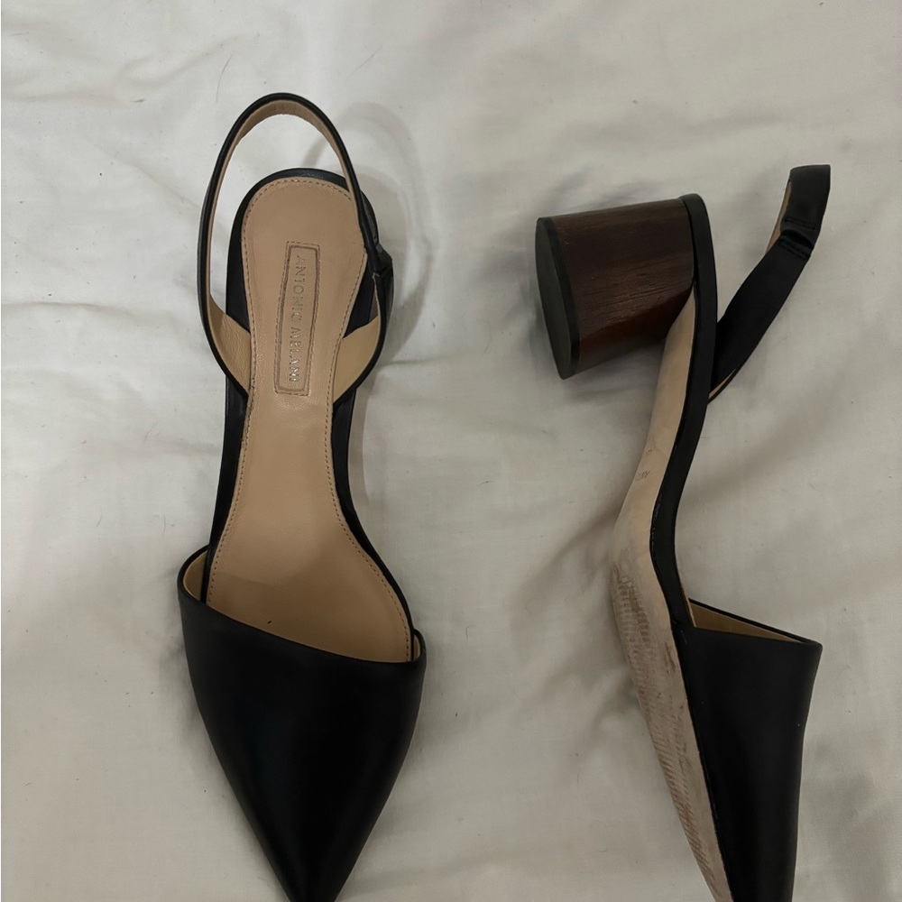 Antonio Melani black sling back shoes